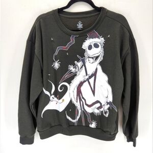 The Nightmare Before Christmas Womens Sweater Size XL 15/17 Gray Lights